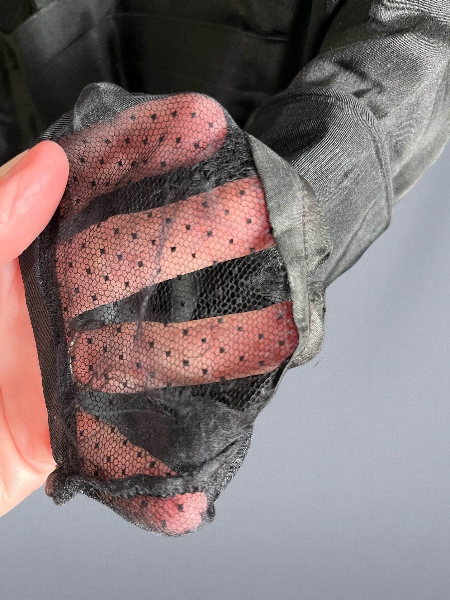 Antique Edwardian Early 1910s Black Silk Gown, Fluid Draped Skirt, Hobble-Era Influence, Small