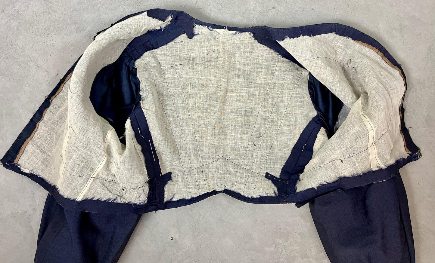 Antique Edwardian 1900s Embroidered Metallic Silk Ribbon Soutache Eton Jacket, Large