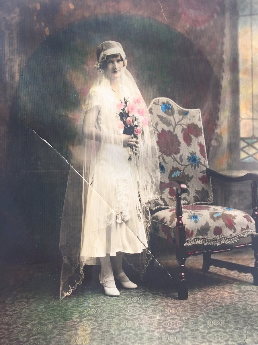 original portrait photograph - has crease in photo