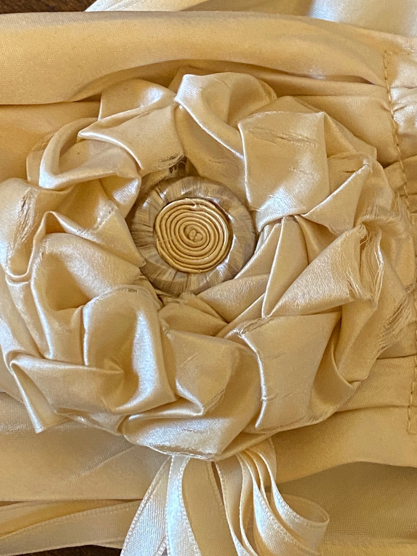 Antique 1910s Edwardian White Net Lace Tiered Dress with Silk Waistband, XXS