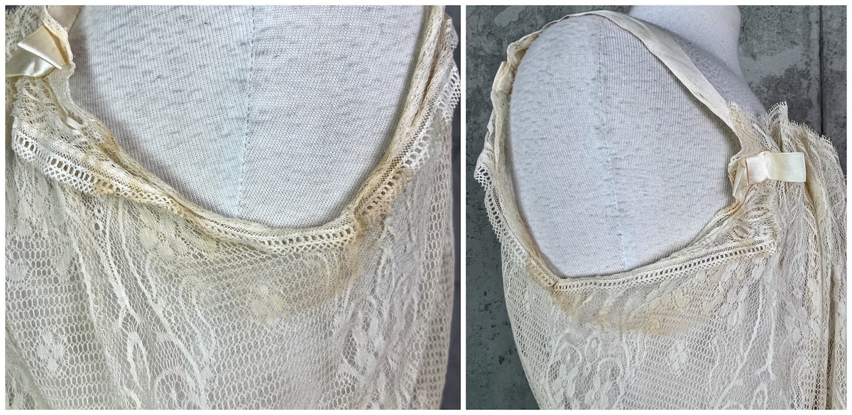 Antique 1900s 1910s Wedding Trousseau – Satin Lace Bridal Dress, Undergarments, Veil, Shoes & Accessories, Historical Heirloom