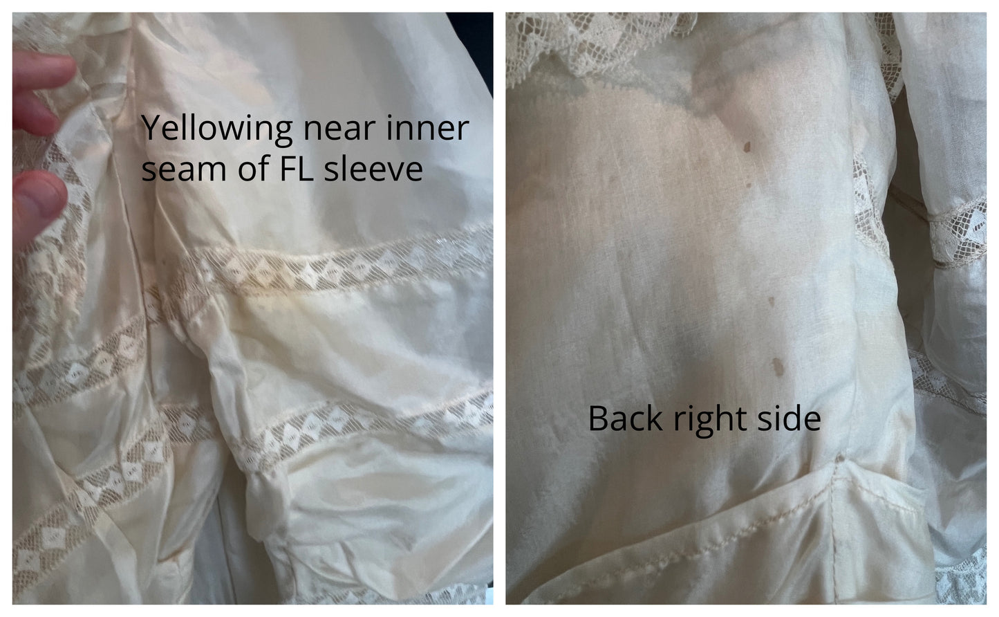 Antique c. 1900 Ivory Silk & Insertion Lace Gibson Girl Two-Piece Dress Set — Museum Quality