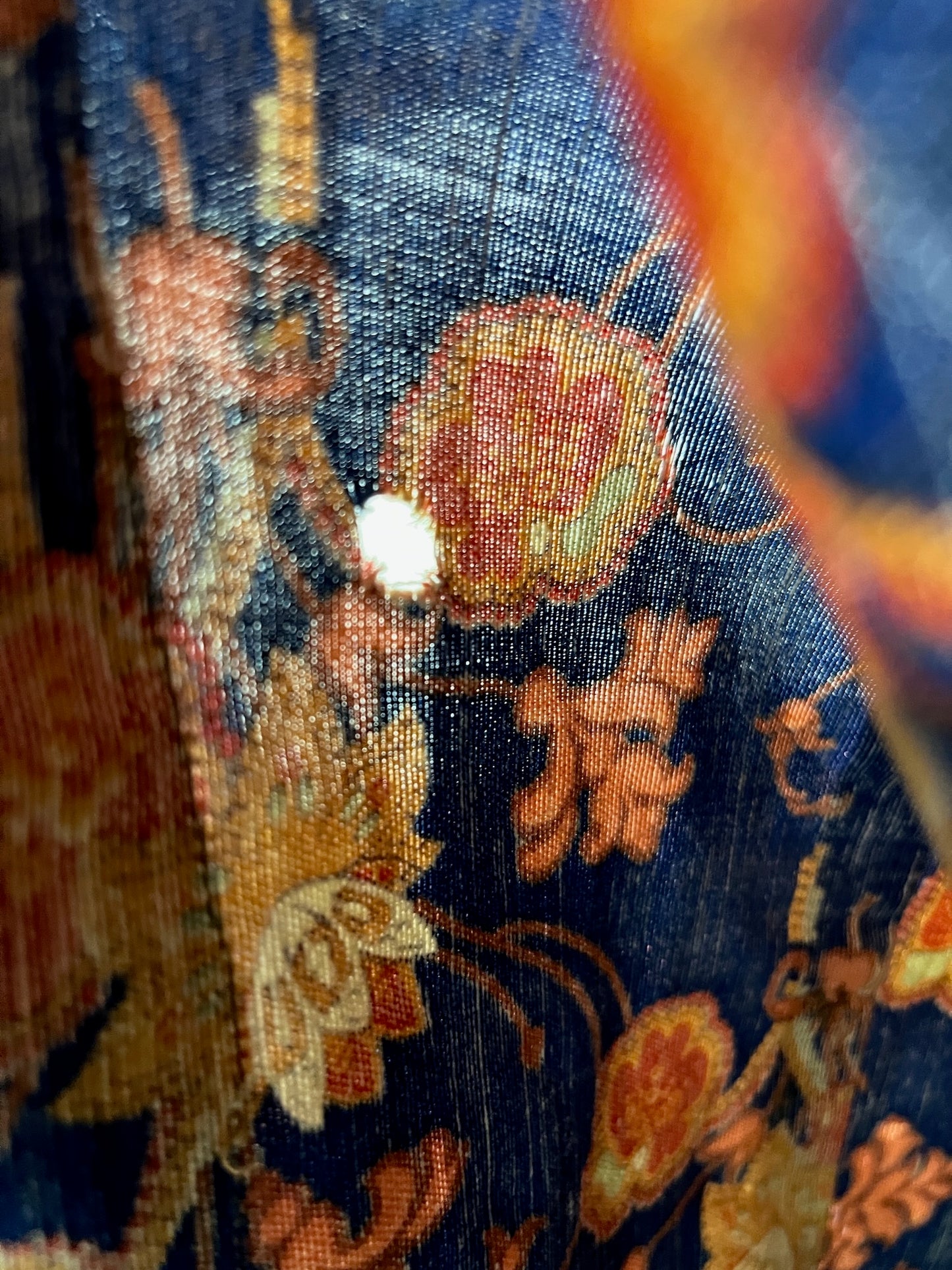 interior view of wear hole on skirt