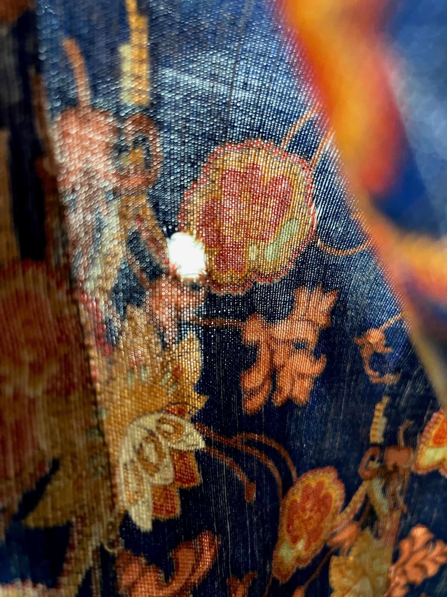 interior view of wear hole on skirt