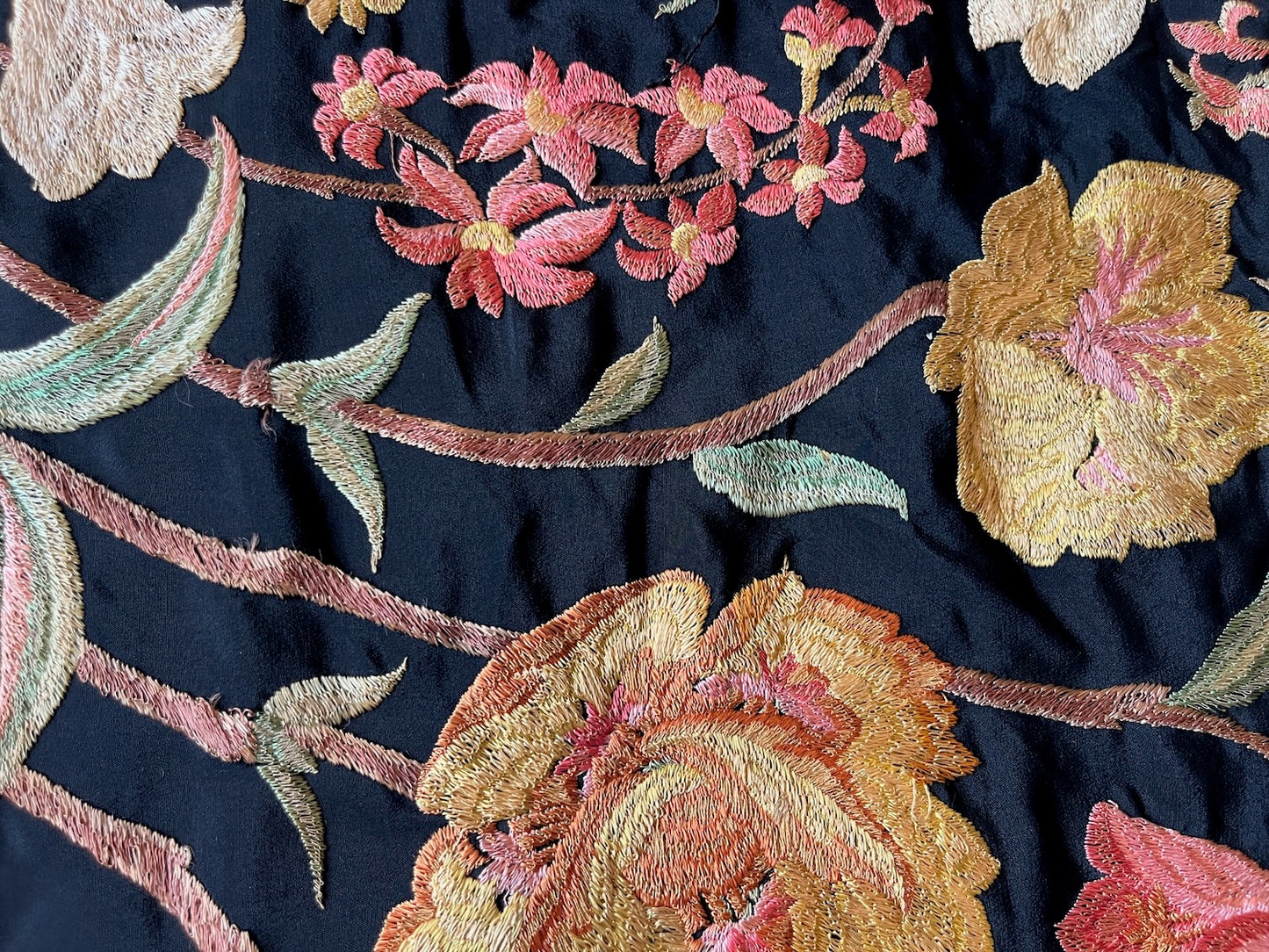 Backside of embroidery