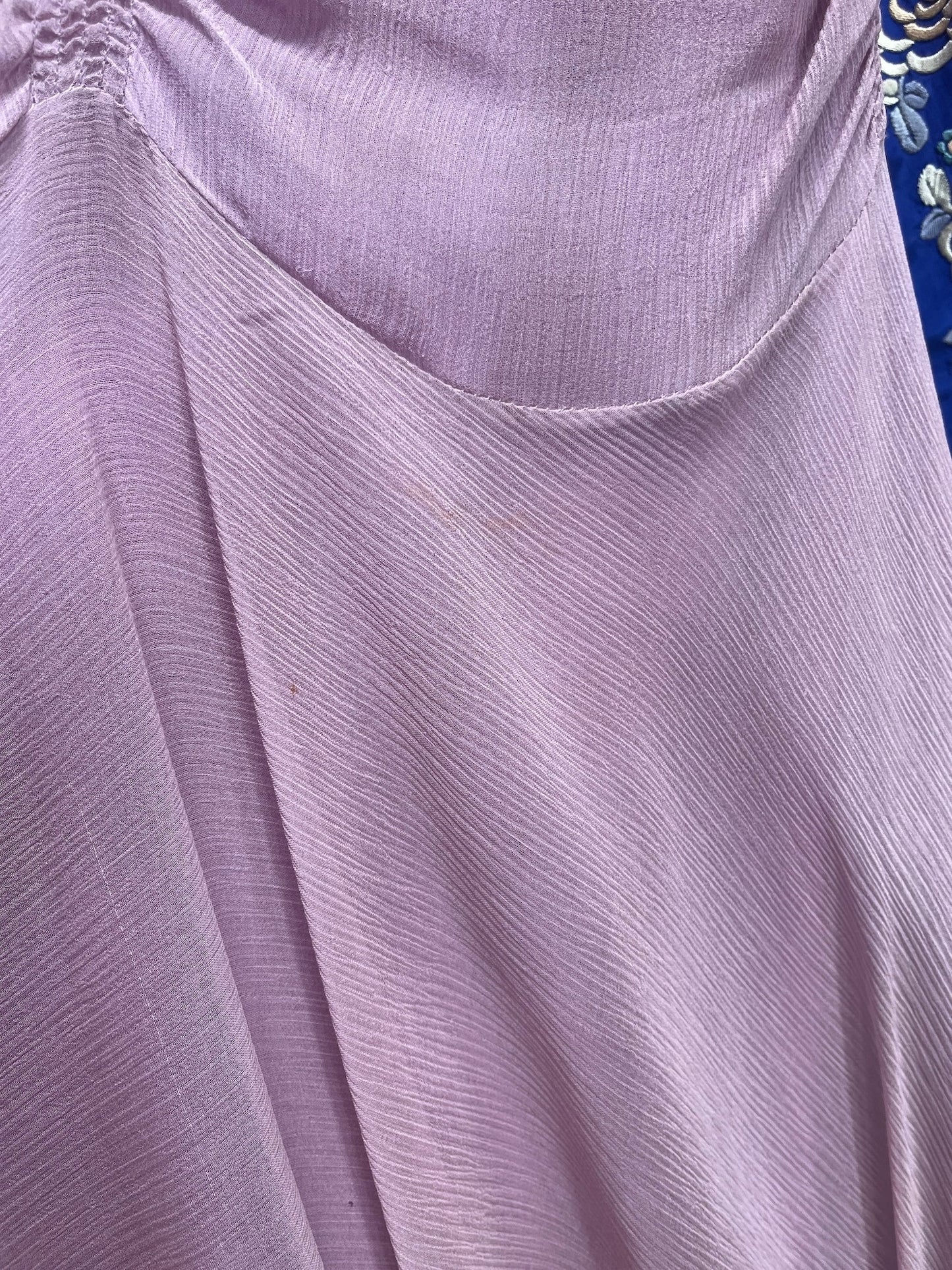 Rare Vintage Late 1920s Lavender Silk Georgette Lace Dress 3 Piece Set with Velvet Evening Coat