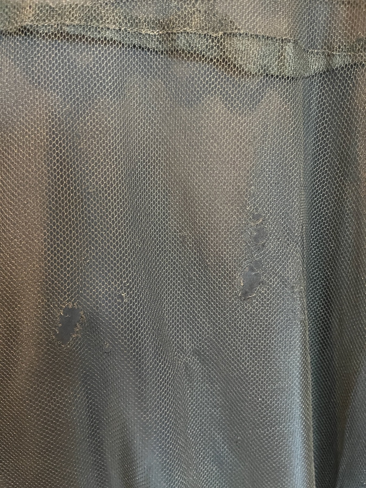 showing holes to net - this is below waist seam