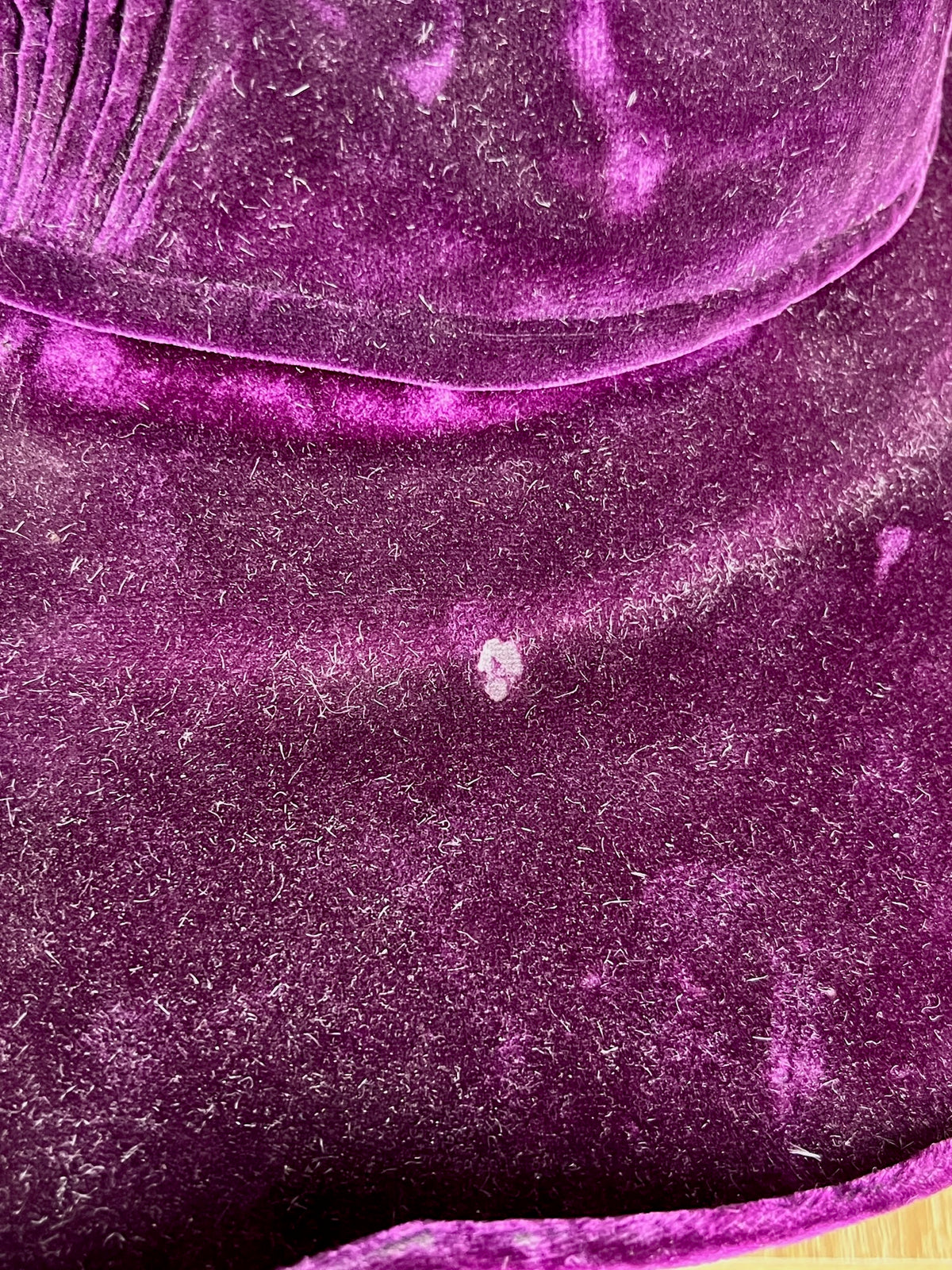 Antique 1910s Purple Velvet Extra Wide Brim Picture Hat with Ostrich Feather Plume, Titanic Era Hat