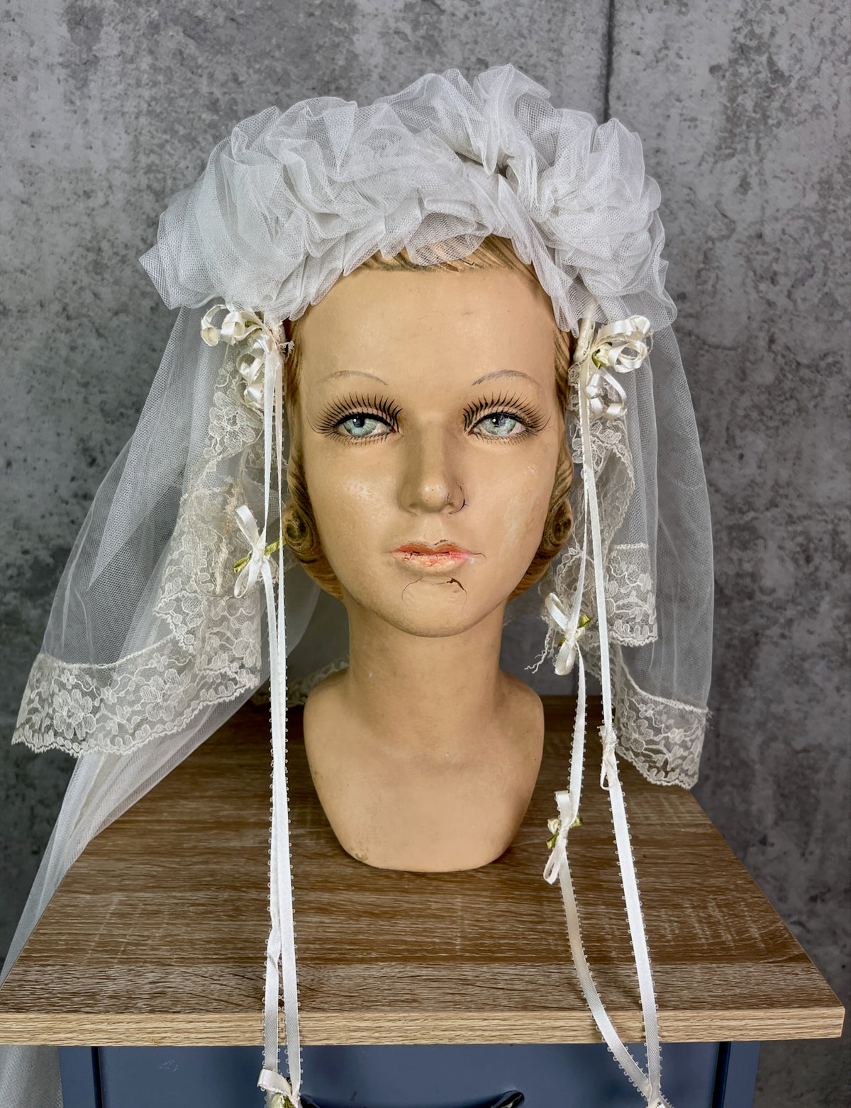 Antique 1900s 1910s Wedding Trousseau – Satin Lace Bridal Dress, Undergarments, Veil, Shoes & Accessories, Historical Heirloom
