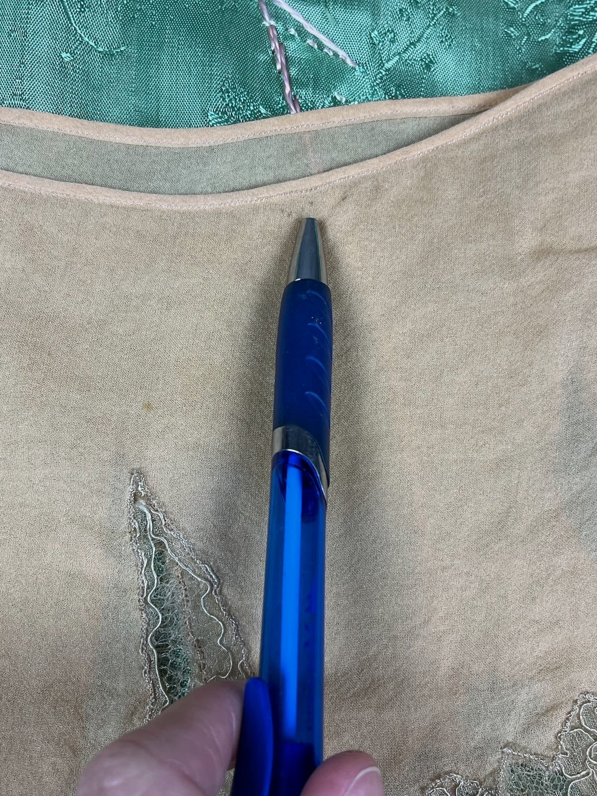 Vintage 1920s Lace Tap Pants with Ribbonwork Roses, Medium