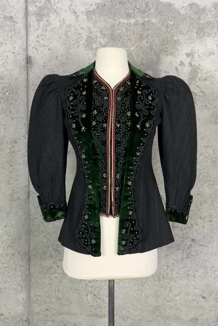 Video of antique Victorian bodice jacket